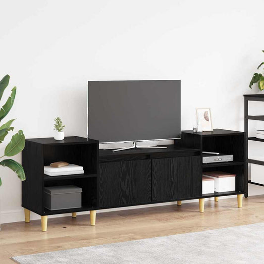 TV szekrény Fekete tölgy 160 x 35 x 55 cm Faanyag