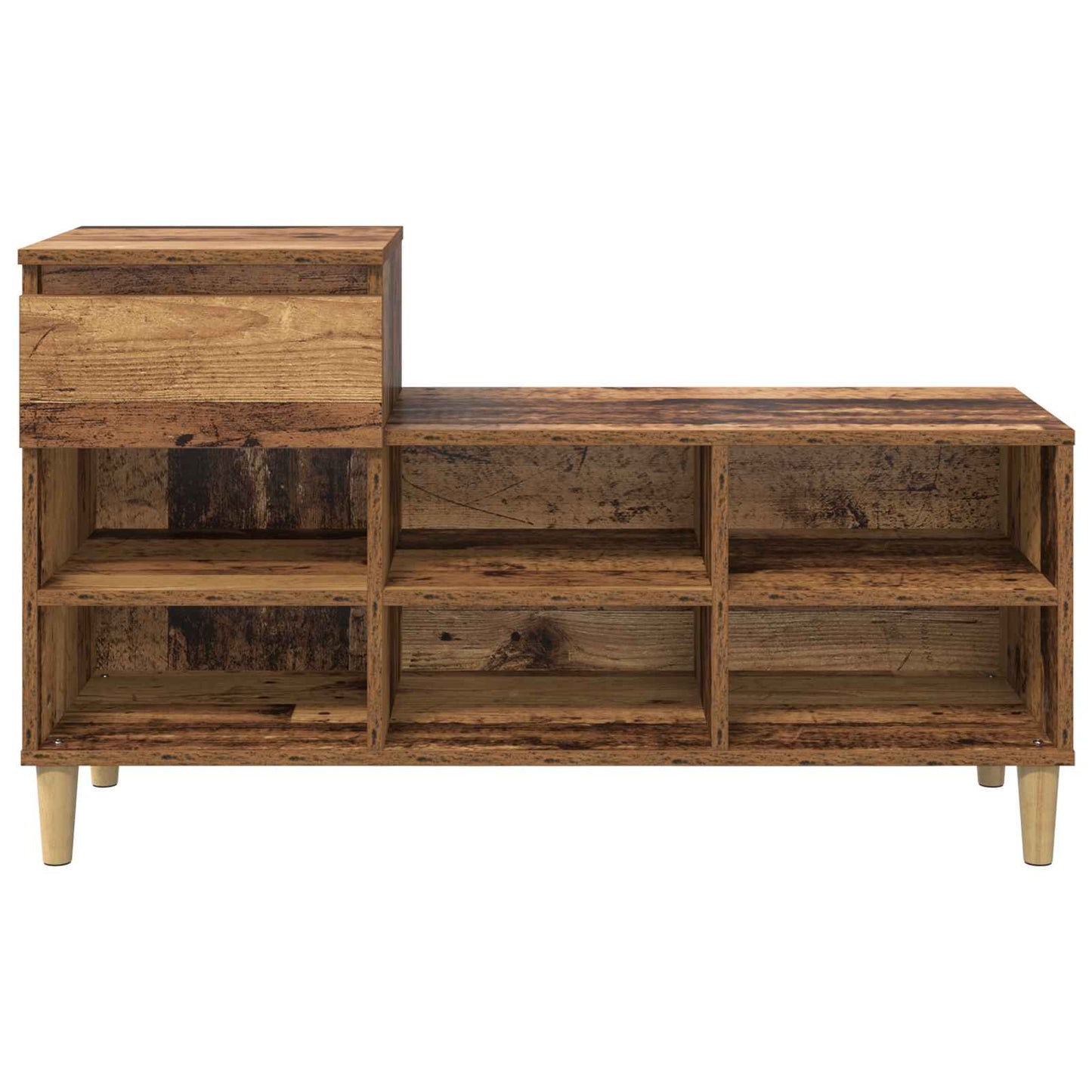 Cipőszekrény 102 x 36 x 60 cm Szerelt Fa Öreg fa