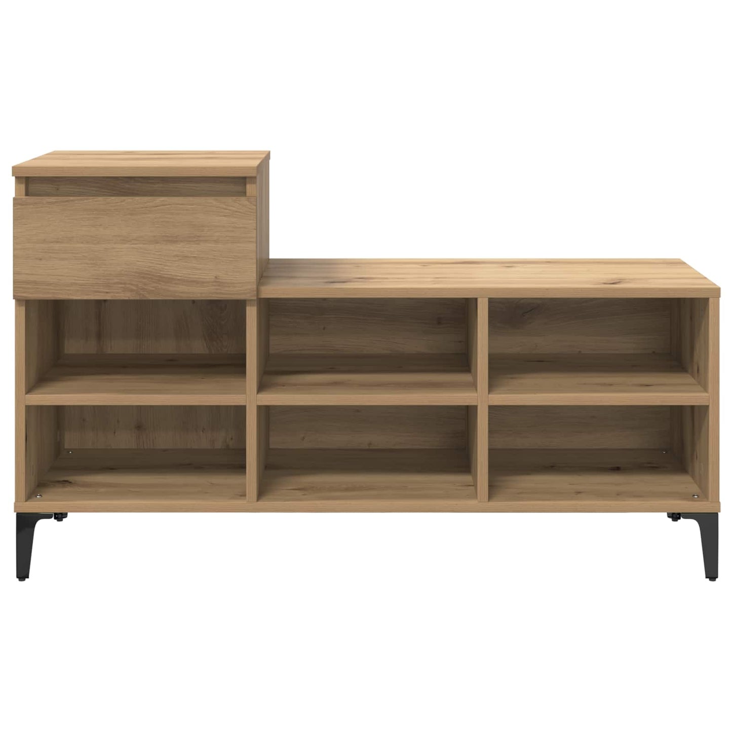 Cipőszekrény 102 x 36 x 60 cm Faanyag kézműves tölgy