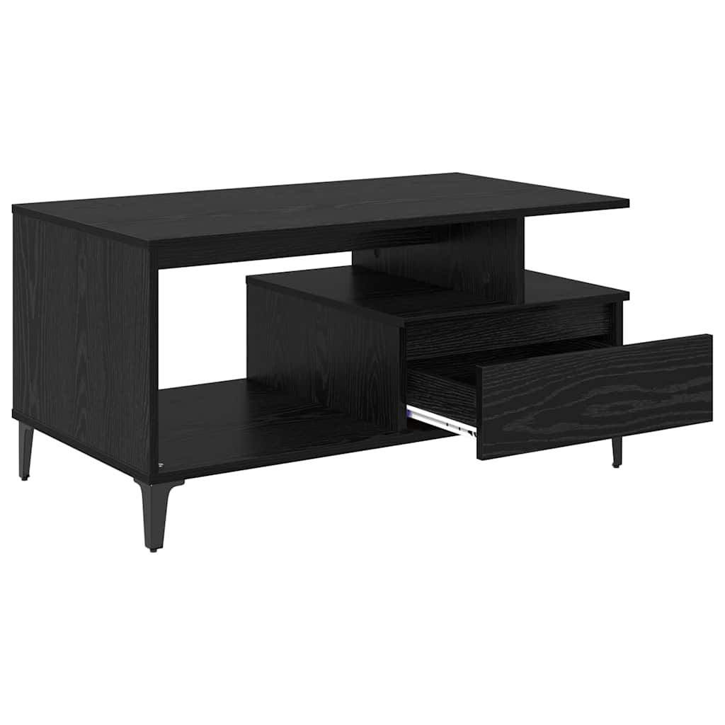 Dohányzóasztal Fekete tölgy 90 x 49 x 45 cm Szerelt Fa
