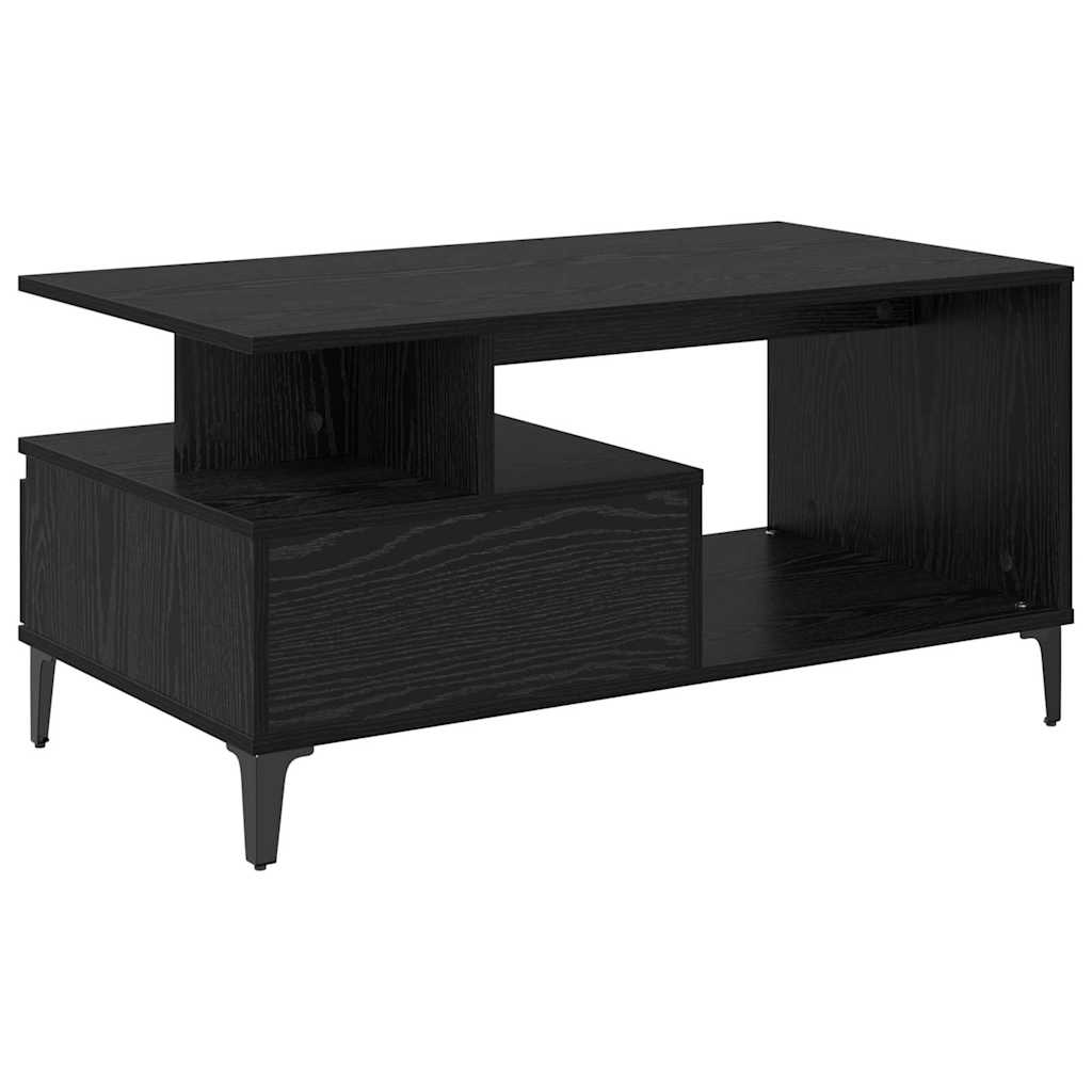 Dohányzóasztal Fekete tölgy 90 x 49 x 45 cm Szerelt Fa