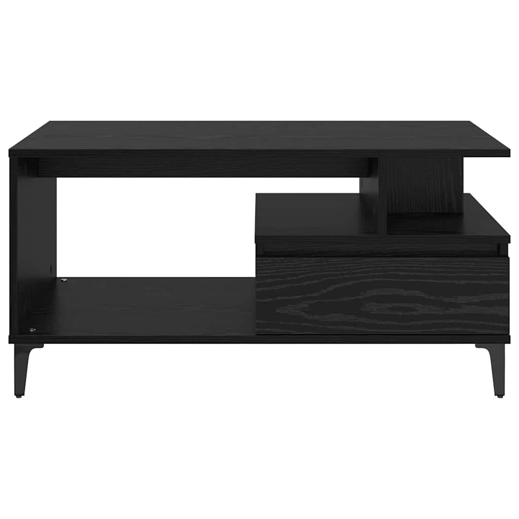 Dohányzóasztal Fekete tölgy 90 x 49 x 45 cm Szerelt Fa