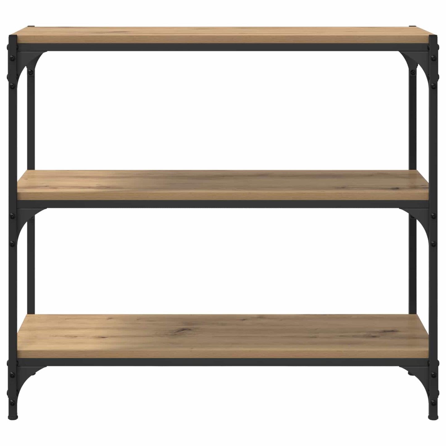 Könyvespolc 3 szintes 80 x 33 x 70,5 cm Műszaki fa és vas