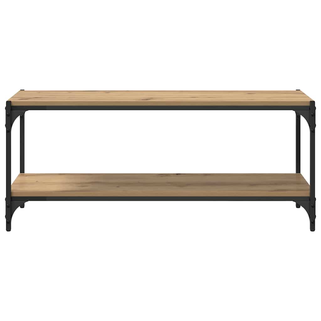 TV szekrény 2 szintes 100x33x41cm Műszaki fa és vas
