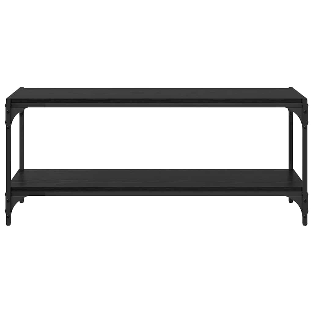 TV szekrény Fekete tölgy 100x33x41cm Műszaki fa és vas