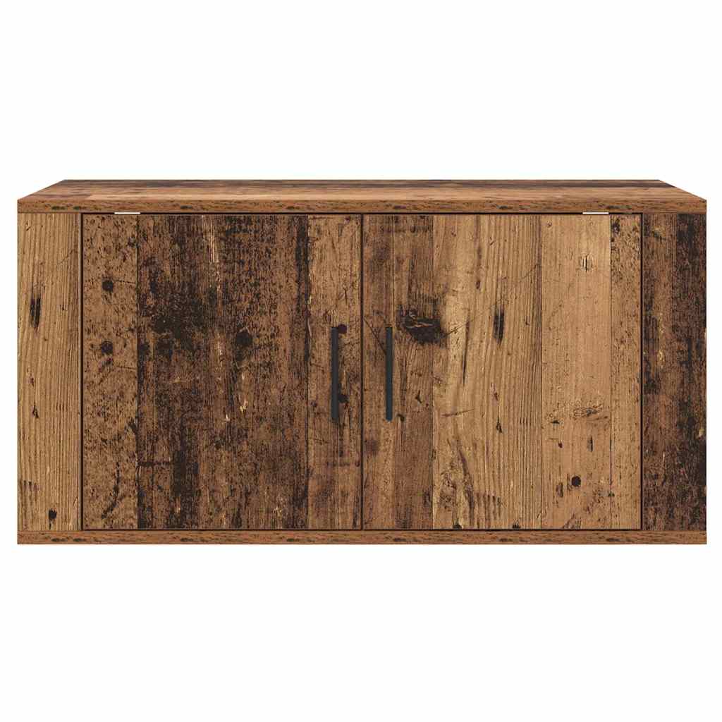 Fali TV Szekrény 80 x 34.5 x 40 cm Régi fa Szerelt Fa