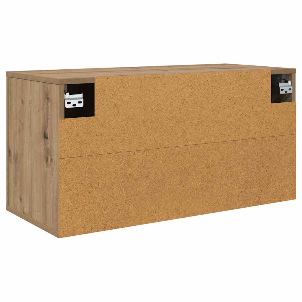 Fali TV Szekrény kézműves tölgy 80 x 34.5 x 40 cm Faanyag
