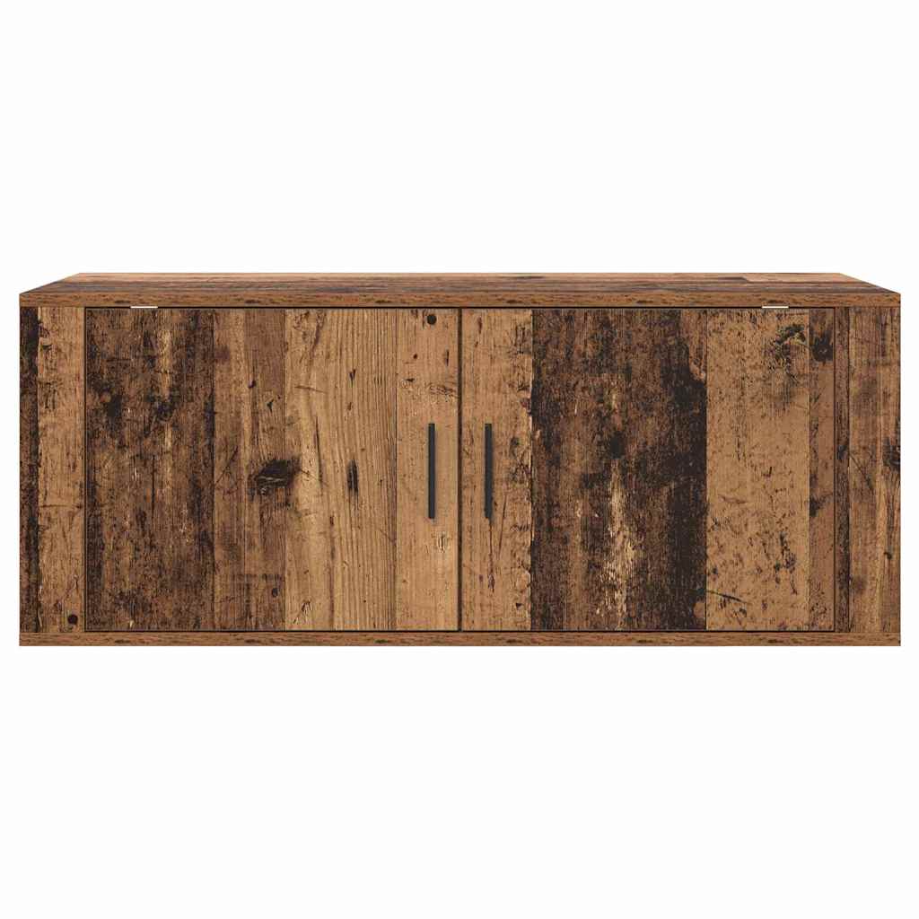 Fali TV Szekrény 100 x 34,5 x 40 cm Öreg fa Szerelt Fa