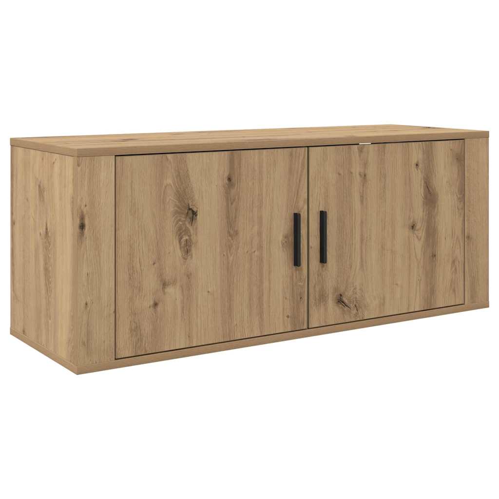 Fali TV Szekrény 100 x 34,5 x 40 cm Artisan tölgy Szerelt Fa