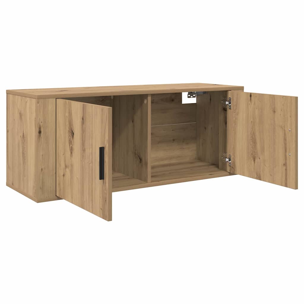 Fali TV Szekrény 100 x 34,5 x 40 cm Artisan tölgy Szerelt Fa