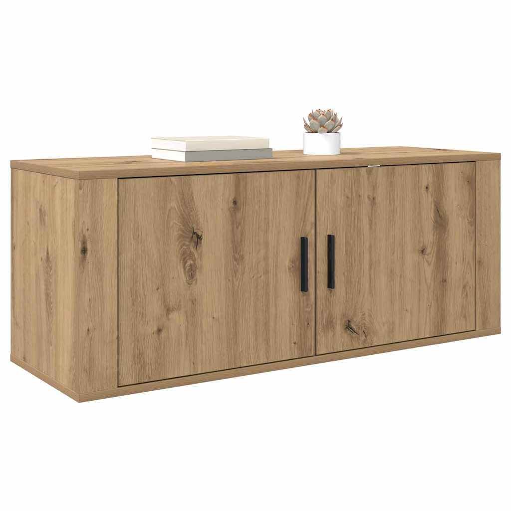 Fali TV Szekrény 100 x 34,5 x 40 cm Artisan tölgy Szerelt Fa
