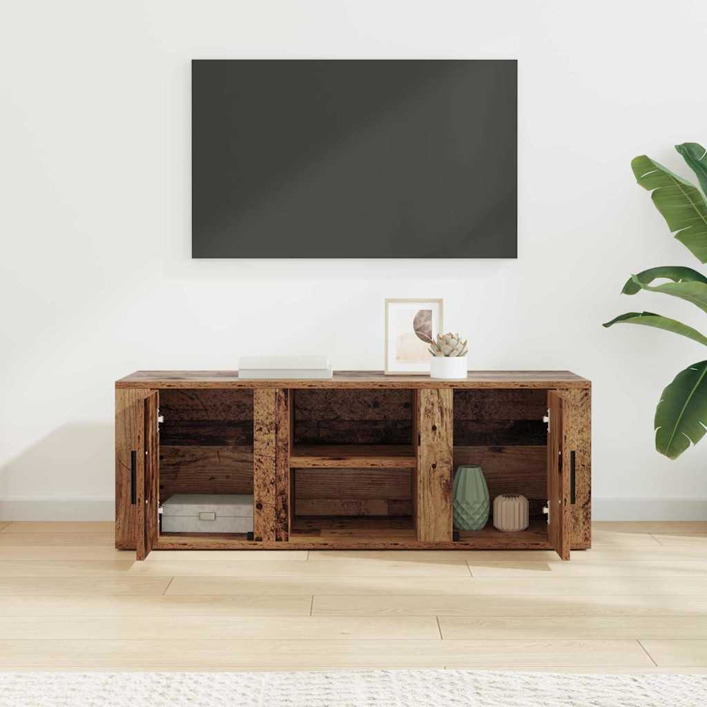 TV szekrény 100 x 31,5 x 35 cm Öreg fa Szerelt Fa