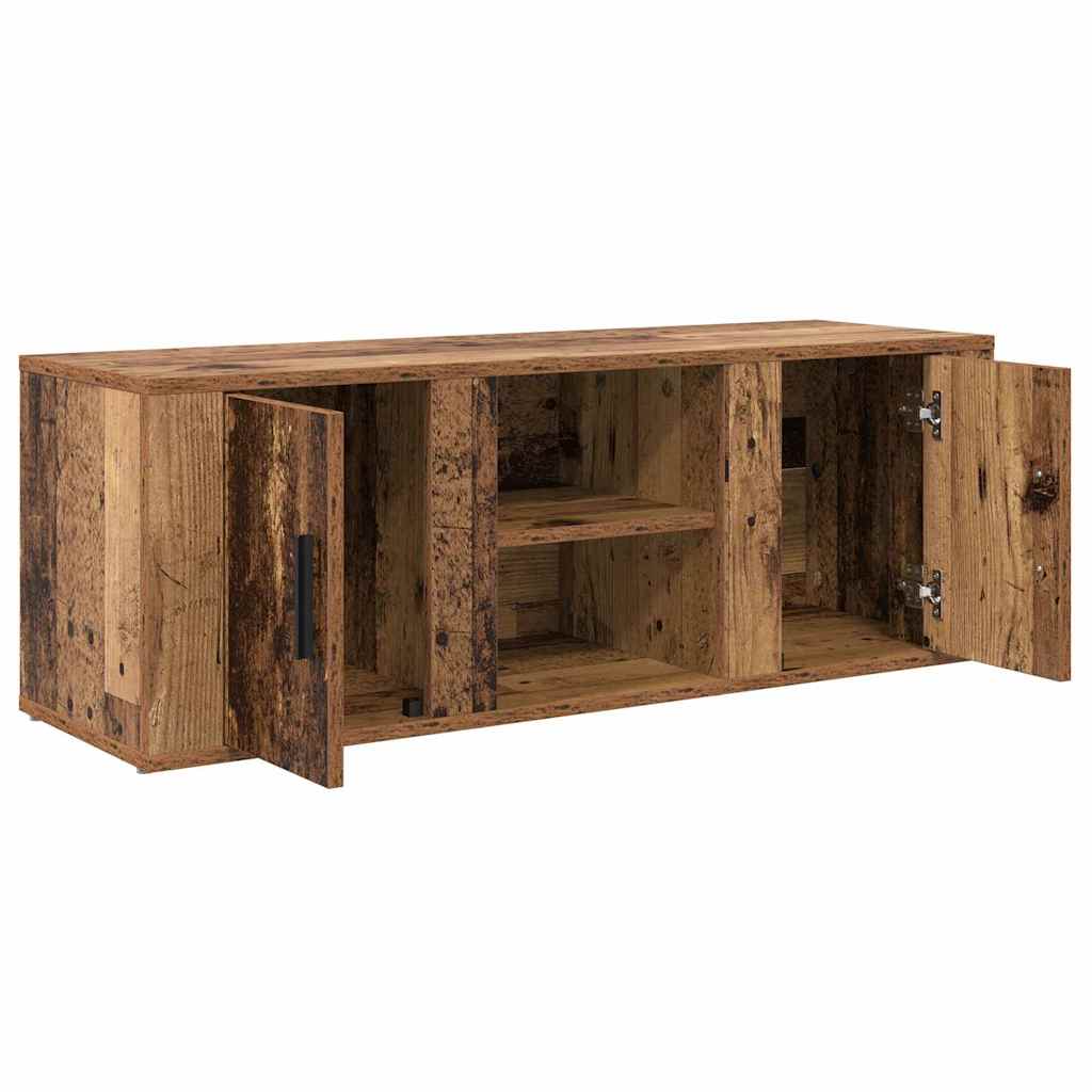 TV szekrény 100 x 31,5 x 35 cm Öreg fa Szerelt Fa