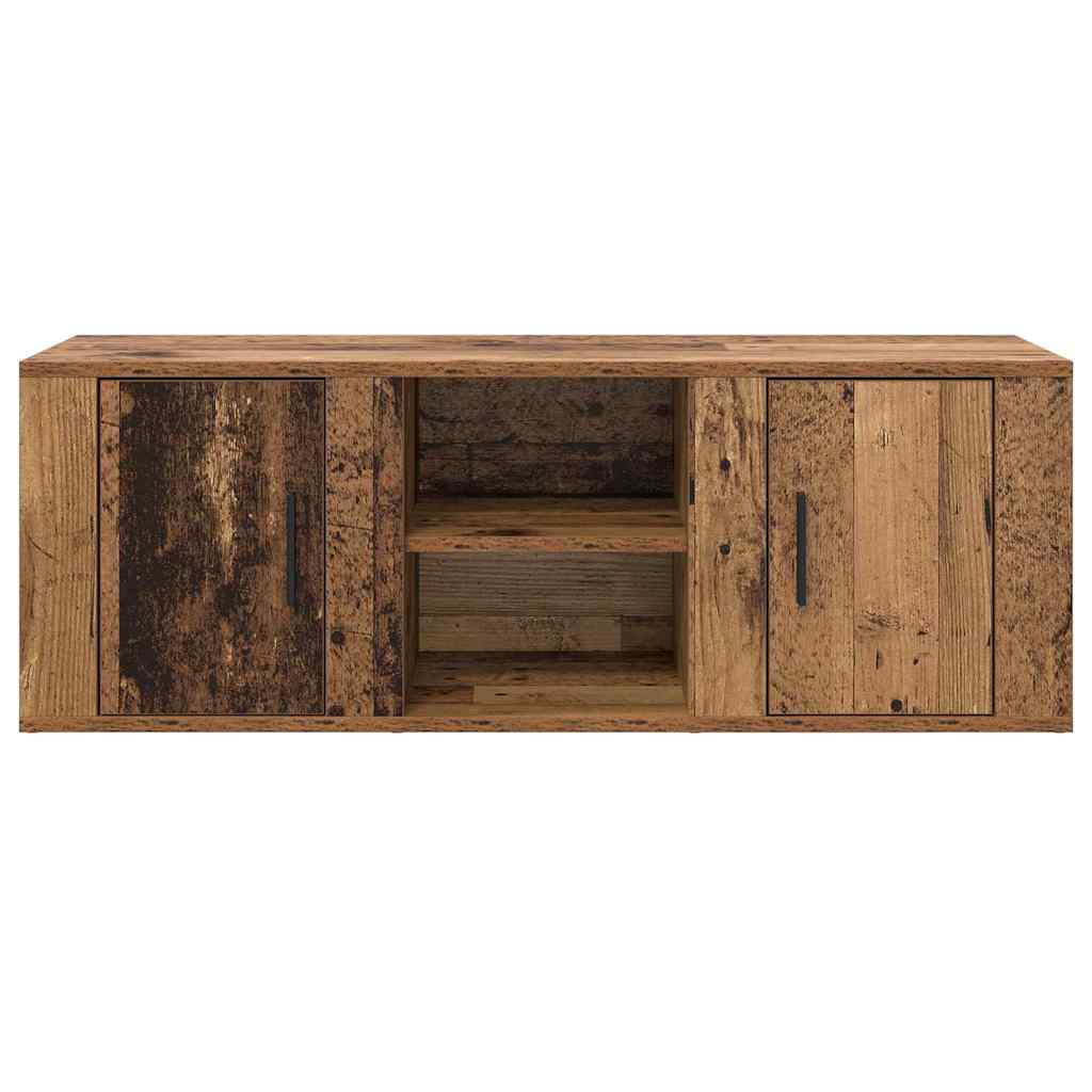 TV szekrény 100 x 31,5 x 35 cm Öreg fa Szerelt Fa