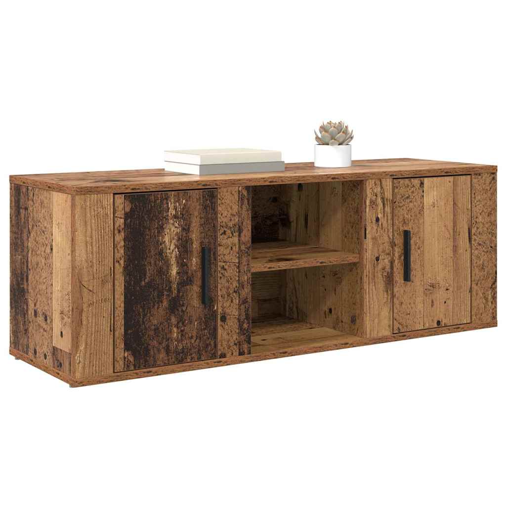TV szekrény 100 x 31,5 x 35 cm Öreg fa Szerelt Fa