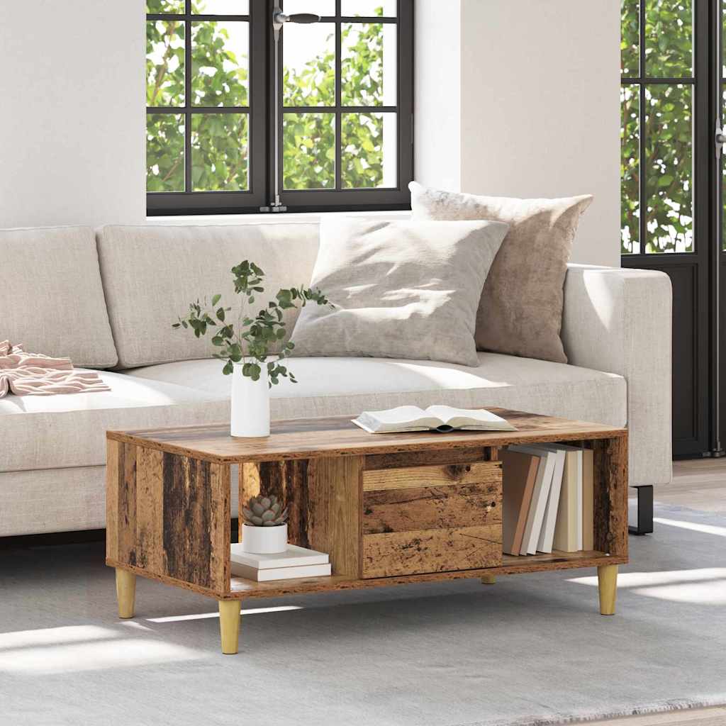 Dohányzóasztal Öreg fa 90 x 50 x 26.5 cm Szerelt Fa