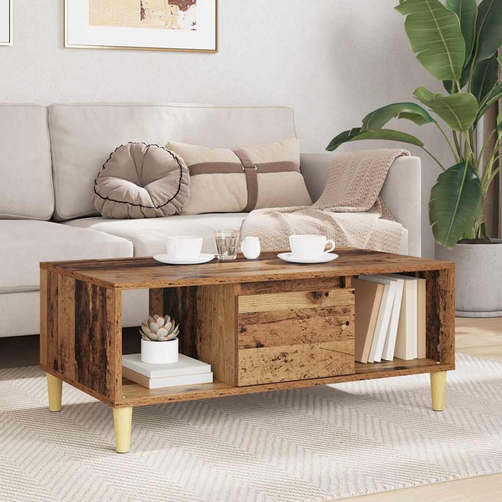 Dohányzóasztal Öreg fa 90 x 50 x 26.5 cm Szerelt Fa