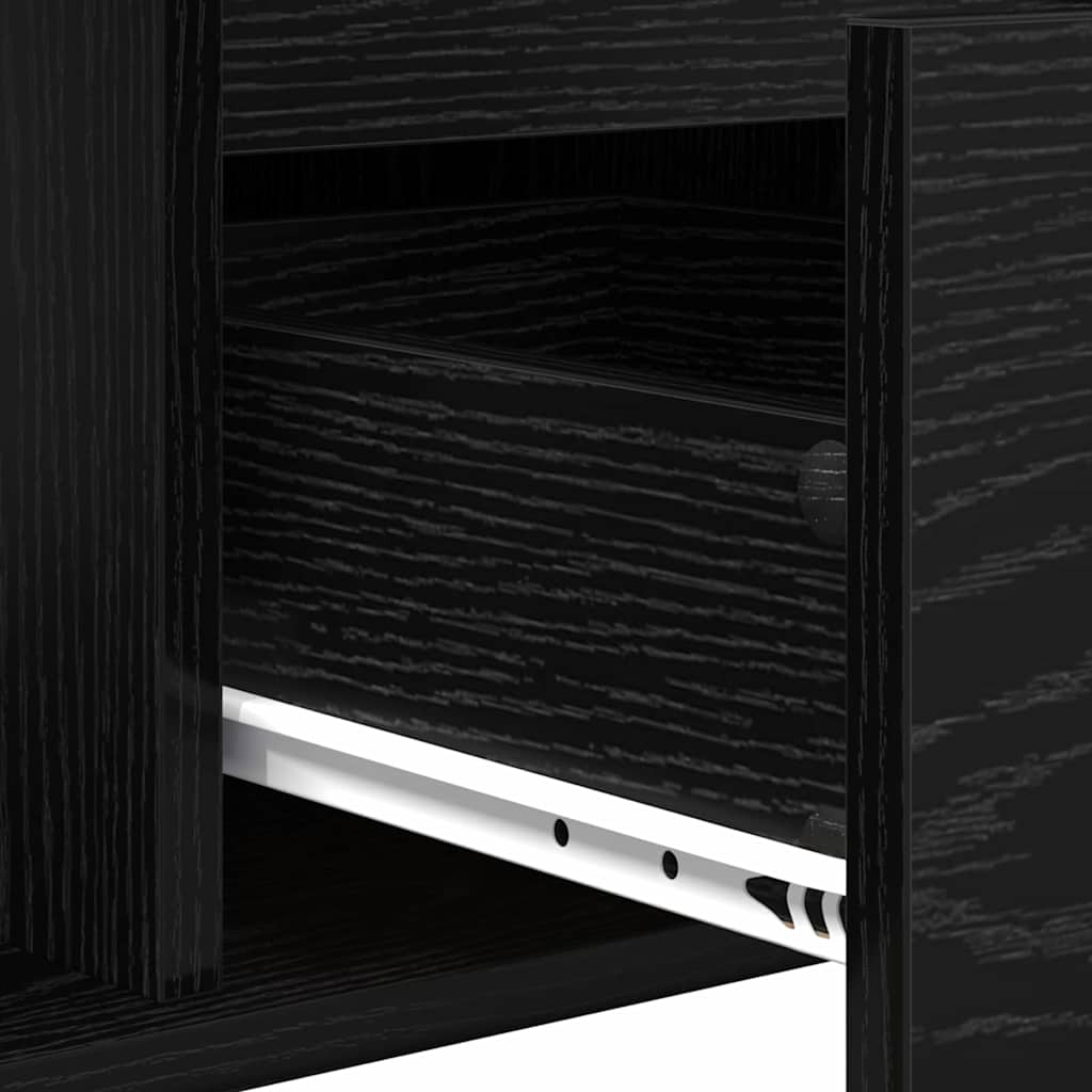 Dohányzóasztal fiókkal Fekete tölgy 90 x 50 x 26.5 cm Faanyag