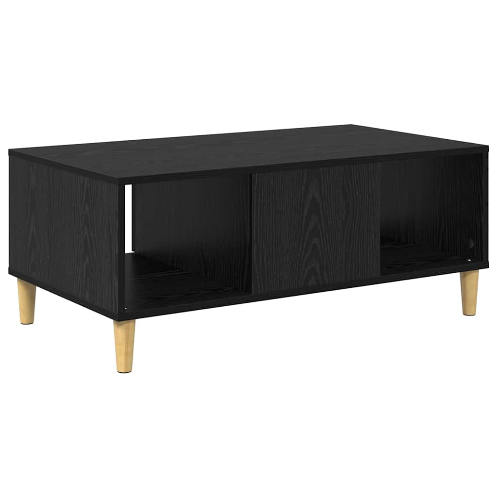 Dohányzóasztal fiókkal Fekete tölgy 90 x 50 x 26.5 cm Faanyag