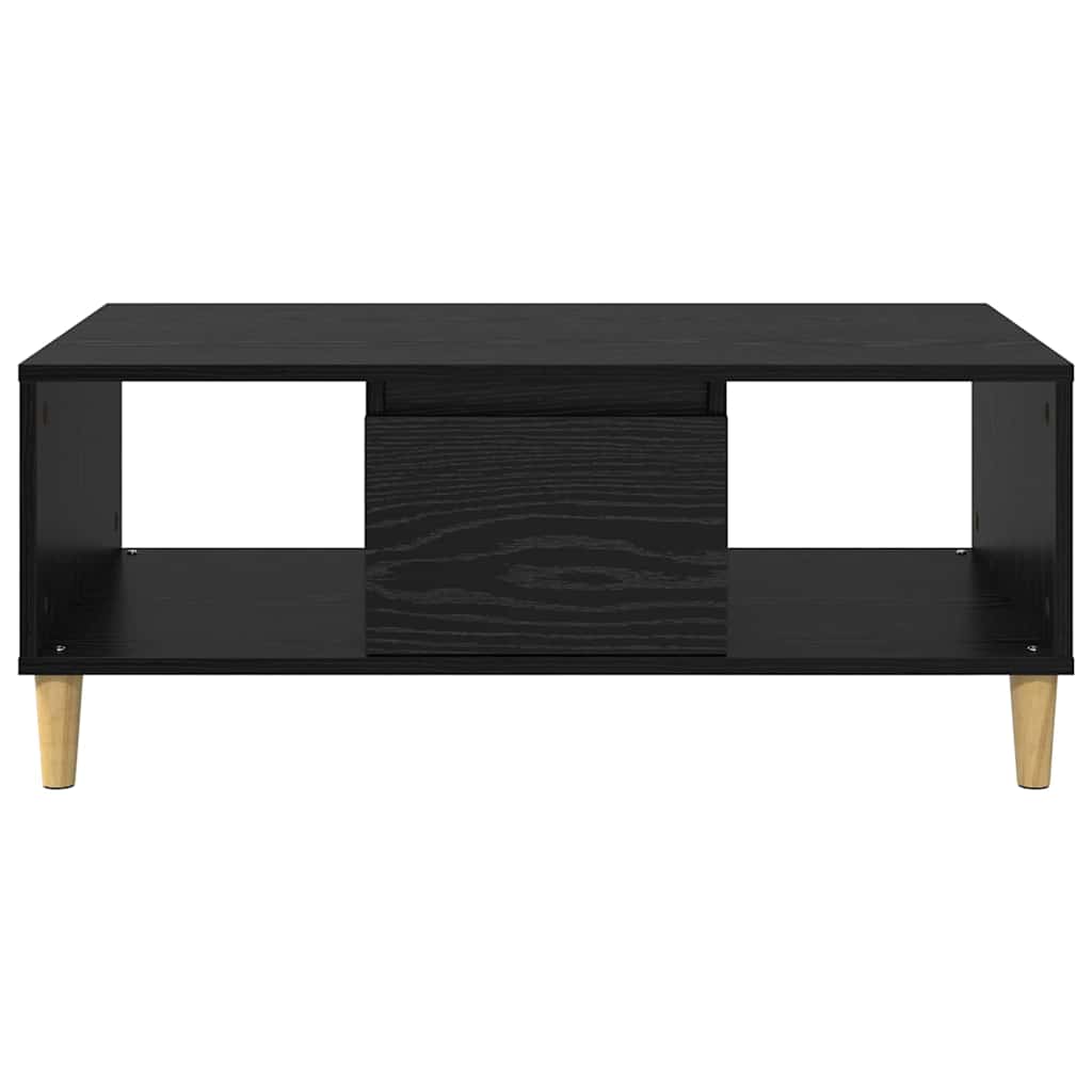 Dohányzóasztal fiókkal Fekete tölgy 90 x 50 x 26.5 cm Faanyag