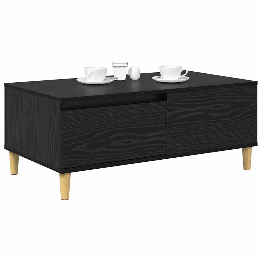 Dohányzóasztal fiókkal Fekete tölgy 90 x 50 x 26.5 cm Faanyag