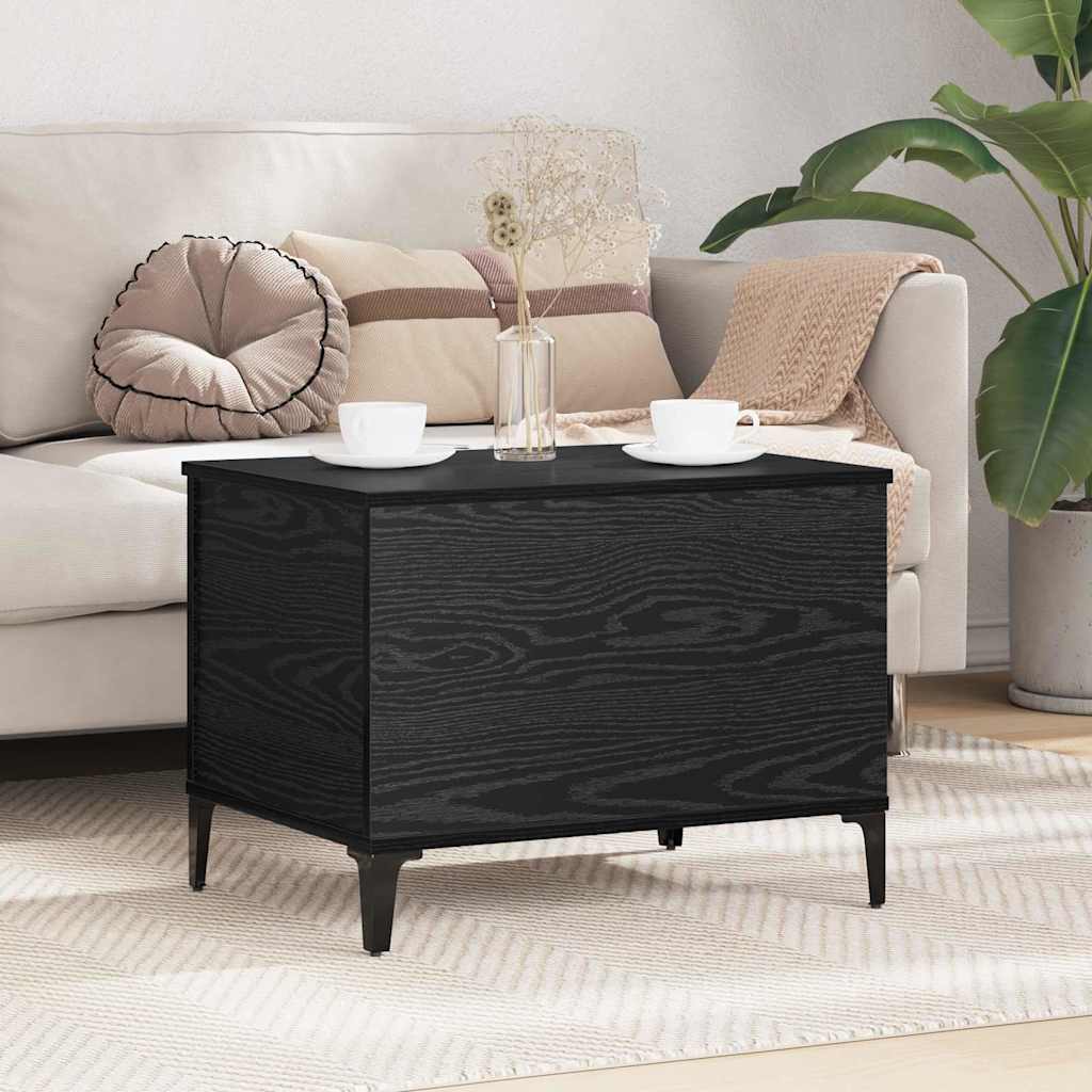 Dohányzóasztal Fekete tölgy 60 x 44,5 x 45 cm Szerelt Fa