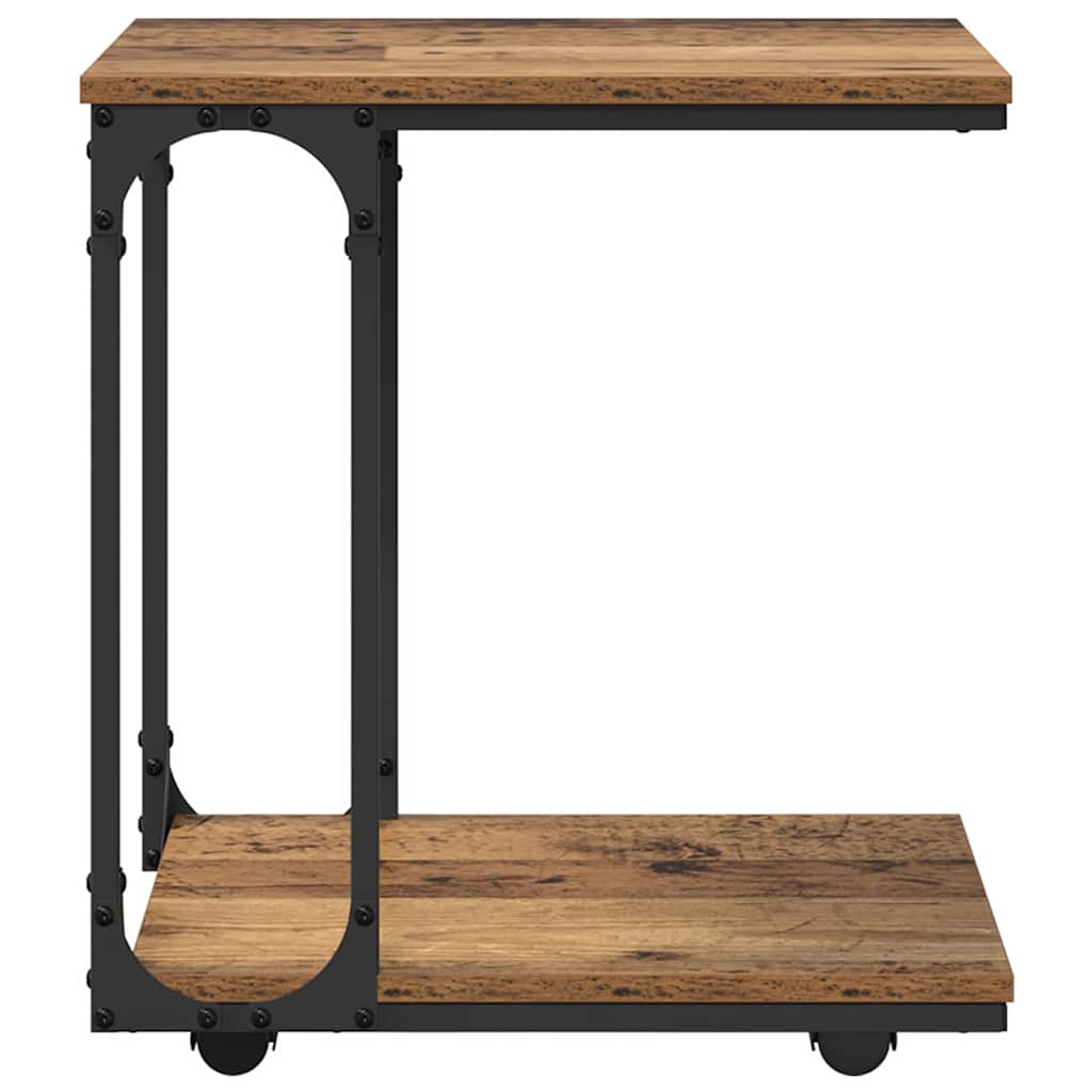 Oldal asztal polcokkal Öreg fa 50 x 35 x 55.5 cm Faanyag