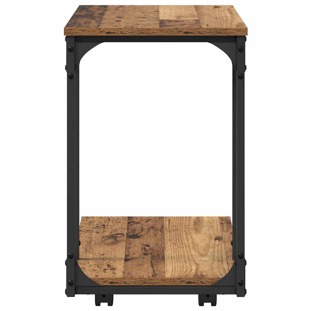 Oldal asztal polcokkal Öreg fa 50 x 35 x 55.5 cm Faanyag