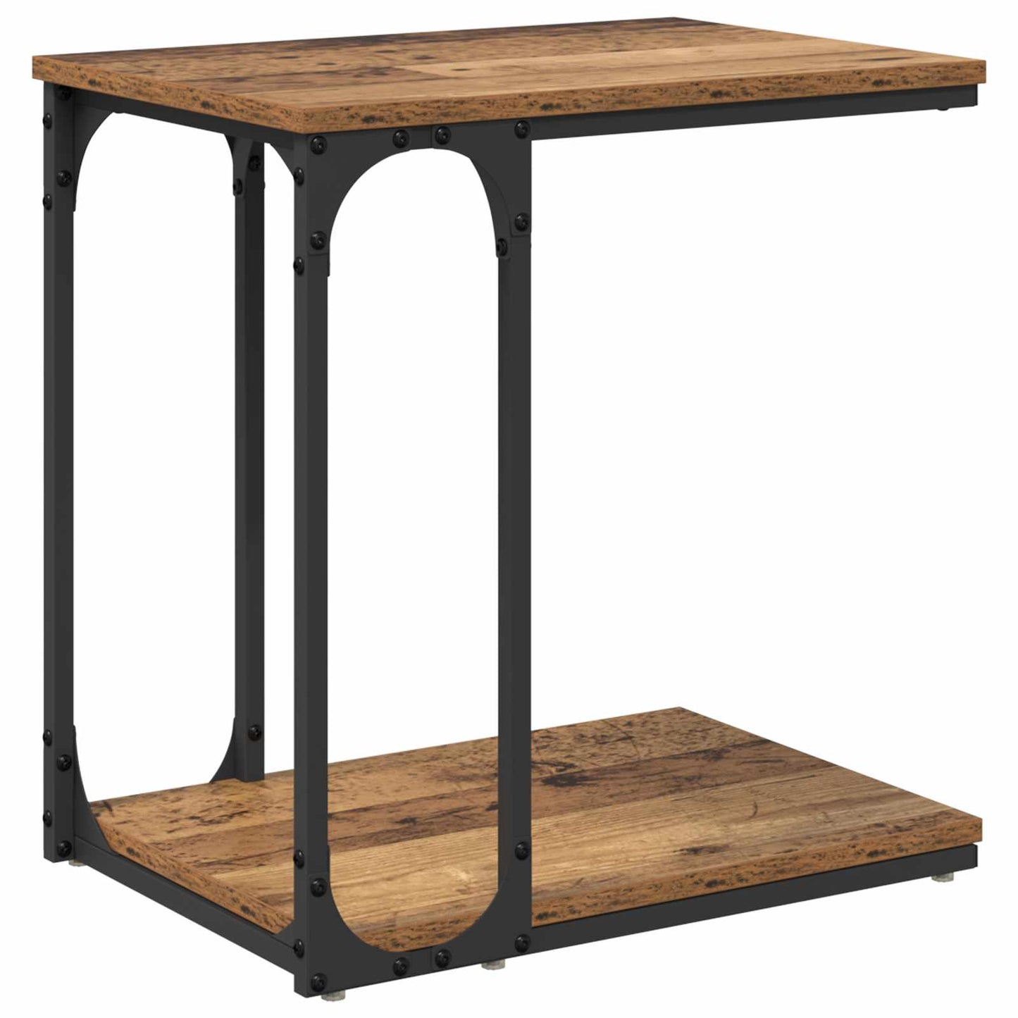 Oldal asztal polcokkal Régi fa 50 x 35 x 52 cm Faanyag