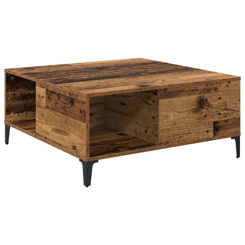Dohányzóasztal Öreg fa 80 x 80 x 36,5 cm Szerelt Fa