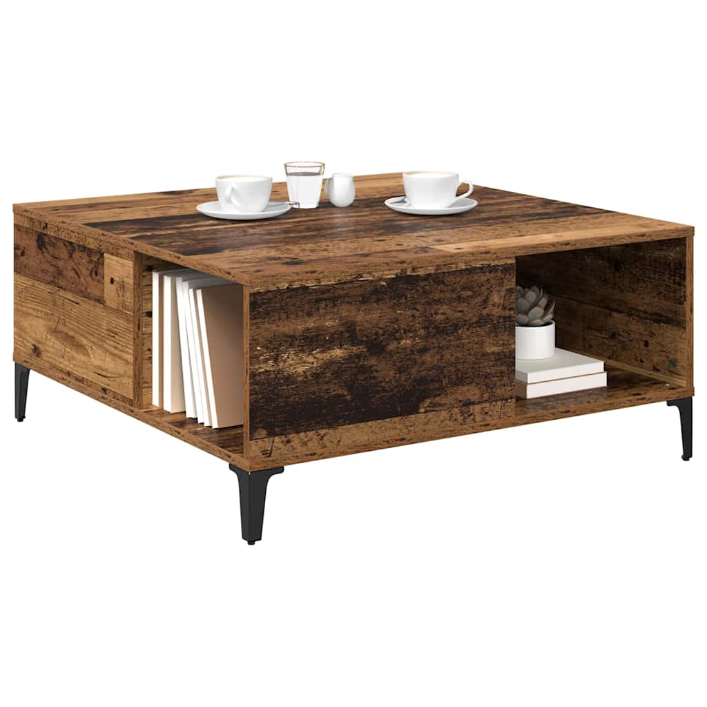 Dohányzóasztal Öreg fa 80 x 80 x 36,5 cm Szerelt Fa