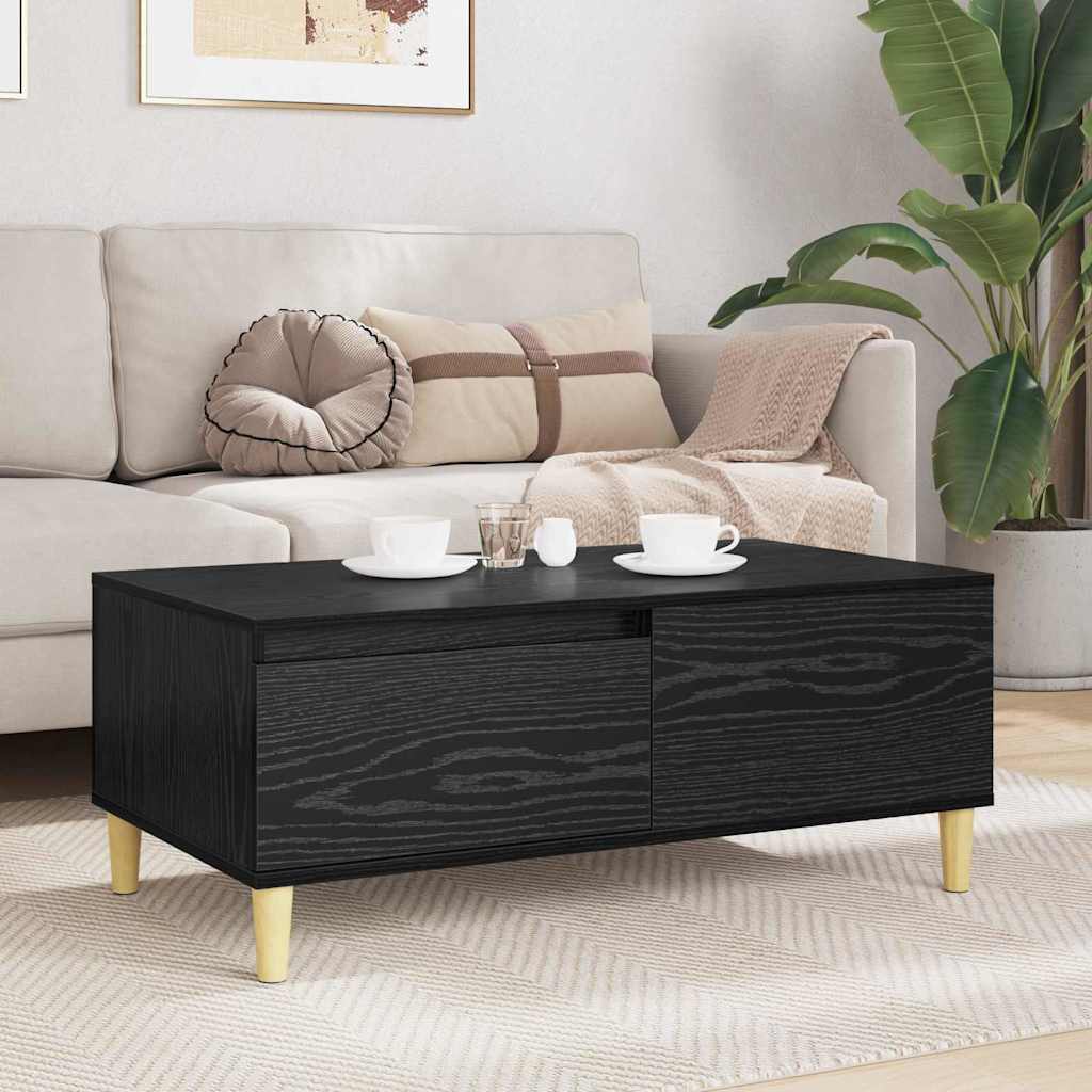 Dohányzóasztal Fekete tölgy 90 x 50 x 35 cm Szerelt Fa
