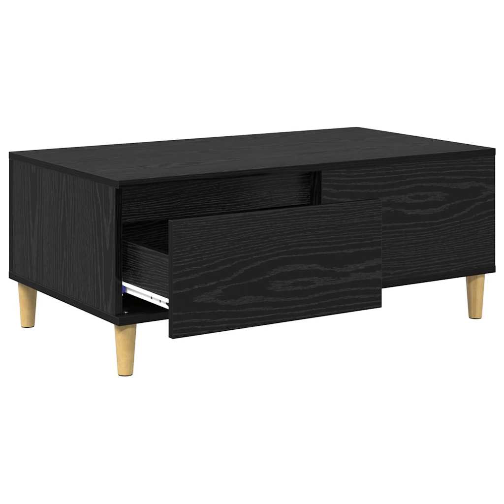 Dohányzóasztal Fekete tölgy 90 x 50 x 35 cm Szerelt Fa