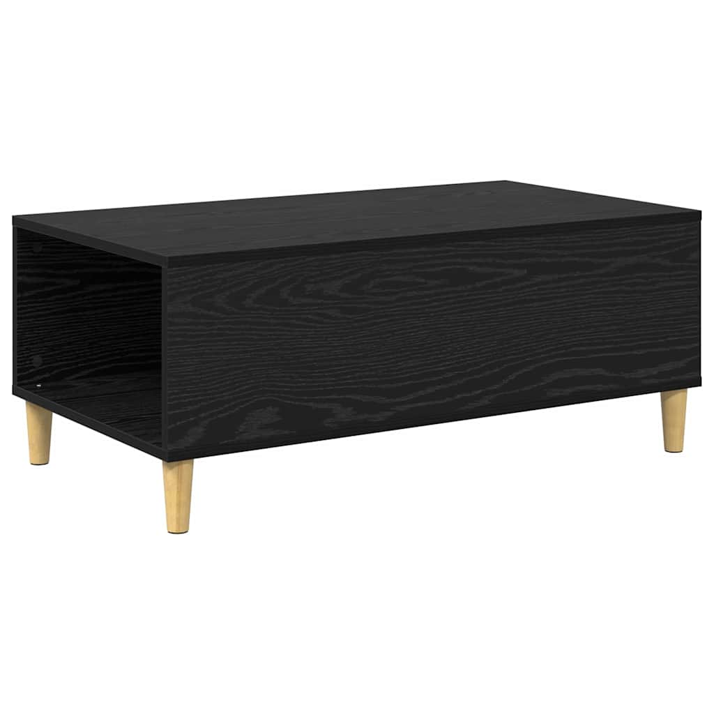 Dohányzóasztal Fekete tölgy 90 x 50 x 35 cm Szerelt Fa
