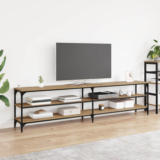 TV szekrény Artisan tölgy 200 x 30 x 50 cm Műszaki fa és vas