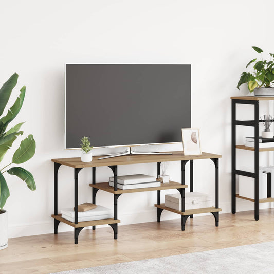 TV szekrény Artisan tölgy 102 x 35 x 45,5 cm Műszaki fa és vas