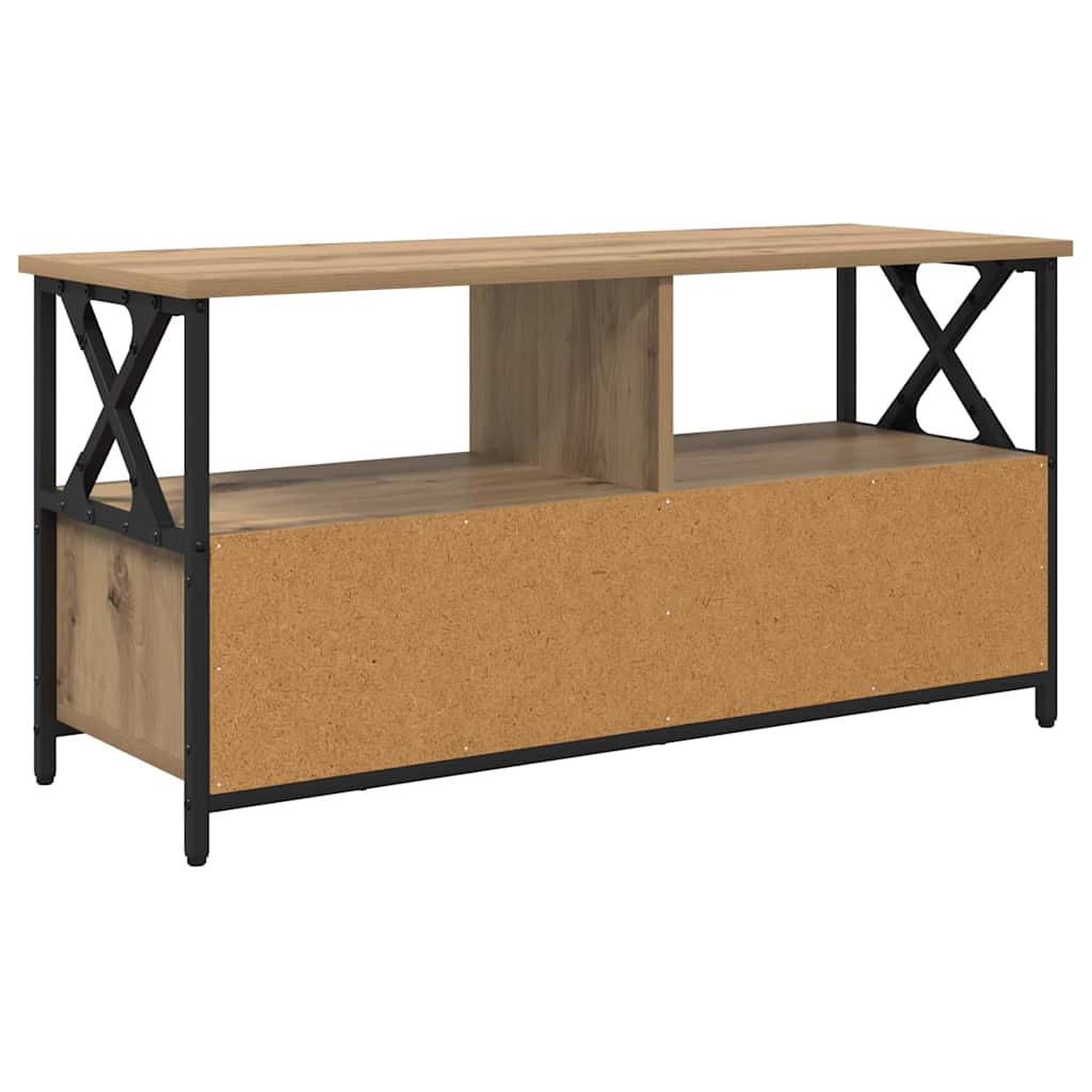 TV szekrény 90 x 33 x 45 cm Artisan tölgy Műszaki fa és acél