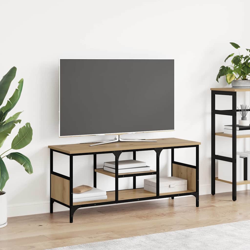 TV szekrény 100 x 35 x 45 cm Artisan tölgy Műszaki fa és vas