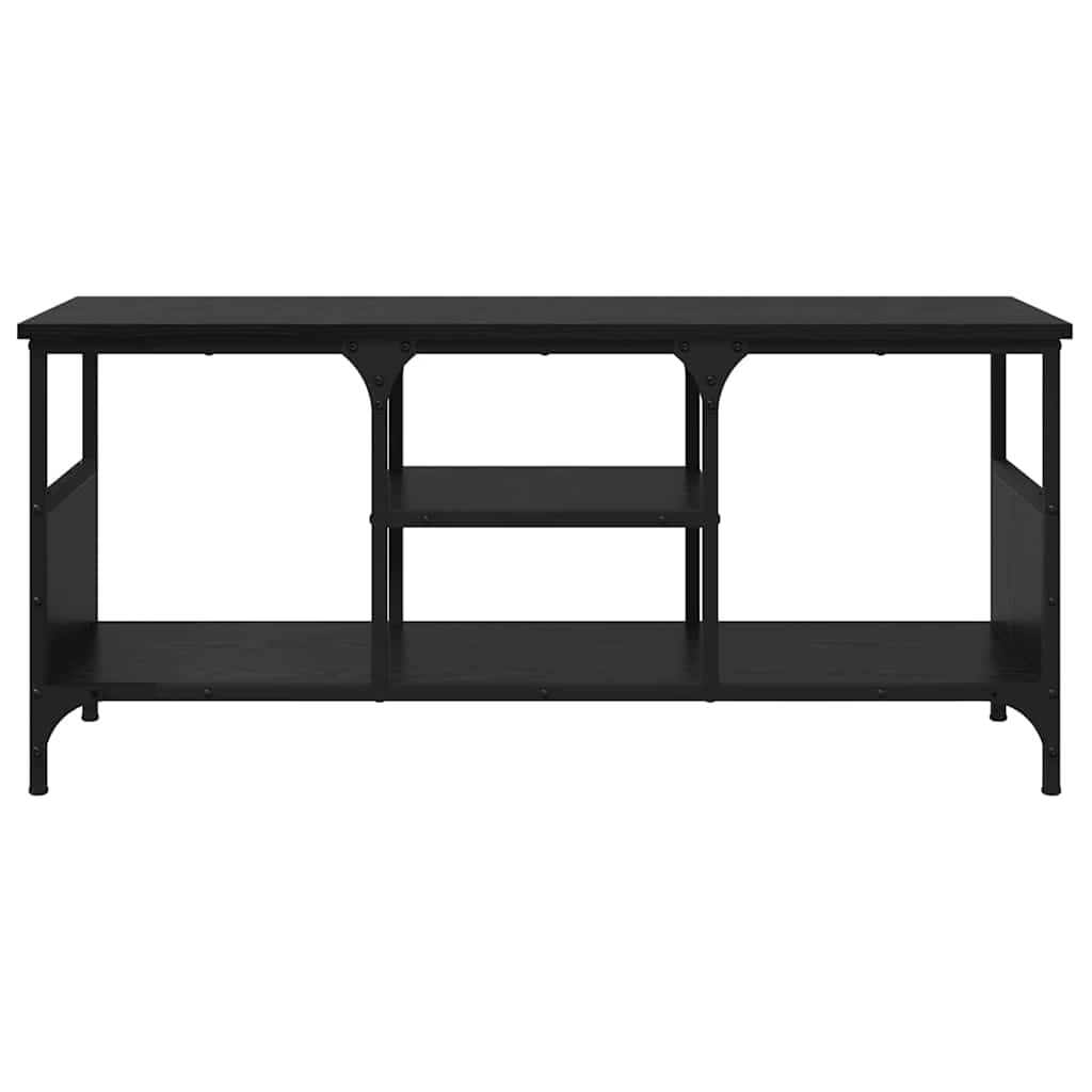 TV szekrény Fekete tölgy 100 x 35 x 45 cm Műszaki fa és vas