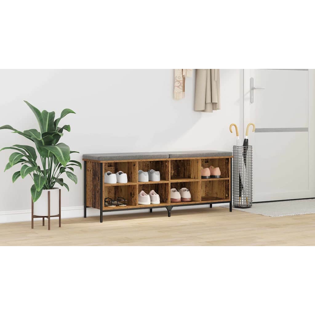 Cipőszekrény Öreg fa 131 x 35 x 50 cm Műszaki fa és vas