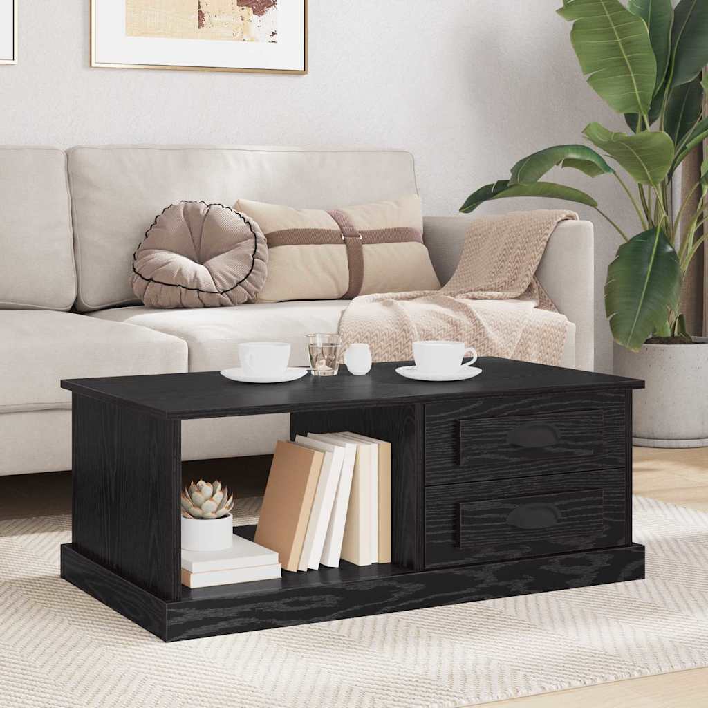Dohányzóasztal Fekete tölgy 90 x 50 x 35 cm Szerelt Fa