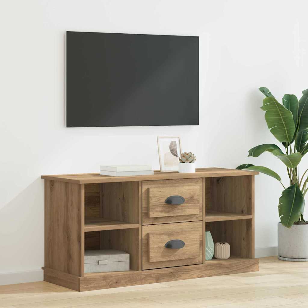 TV szekrény 99,5 x 35,5 x 48 cm Artisan tölgy Szerelt Fa