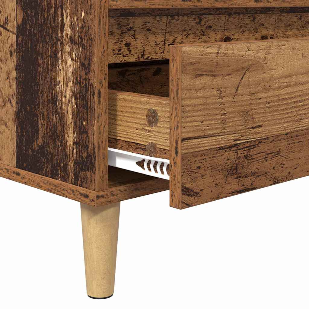 TV szekrény 100 x 34,5 x 44,5 cm Öreg fa Szerelt Fa