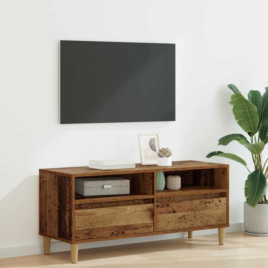 TV szekrény 100 x 34,5 x 44,5 cm Öreg fa Szerelt Fa