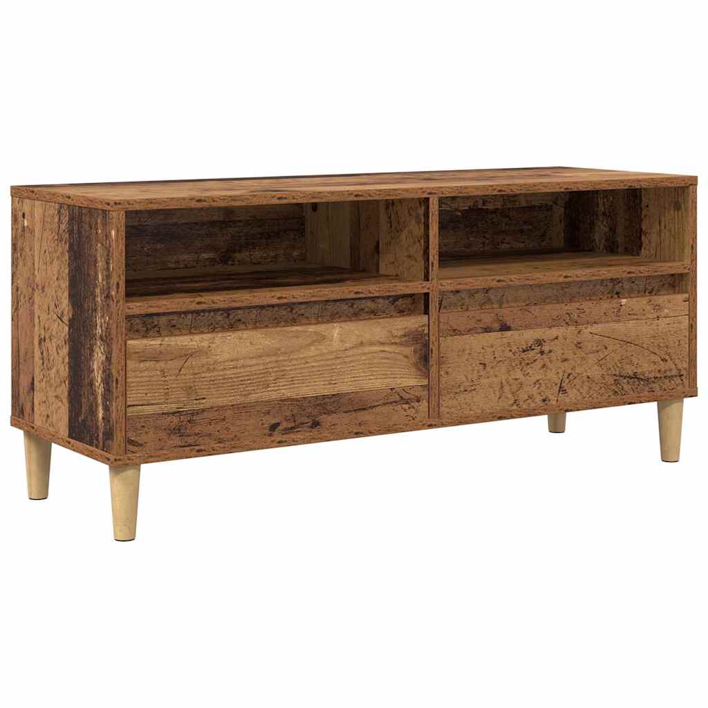 TV szekrény 100 x 34,5 x 44,5 cm Öreg fa Szerelt Fa