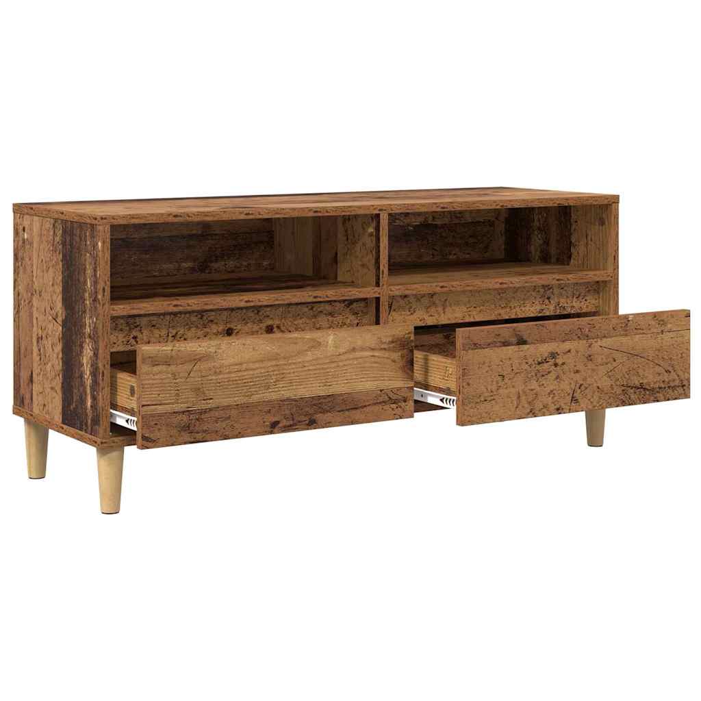 TV szekrény 100 x 34,5 x 44,5 cm Öreg fa Szerelt Fa
