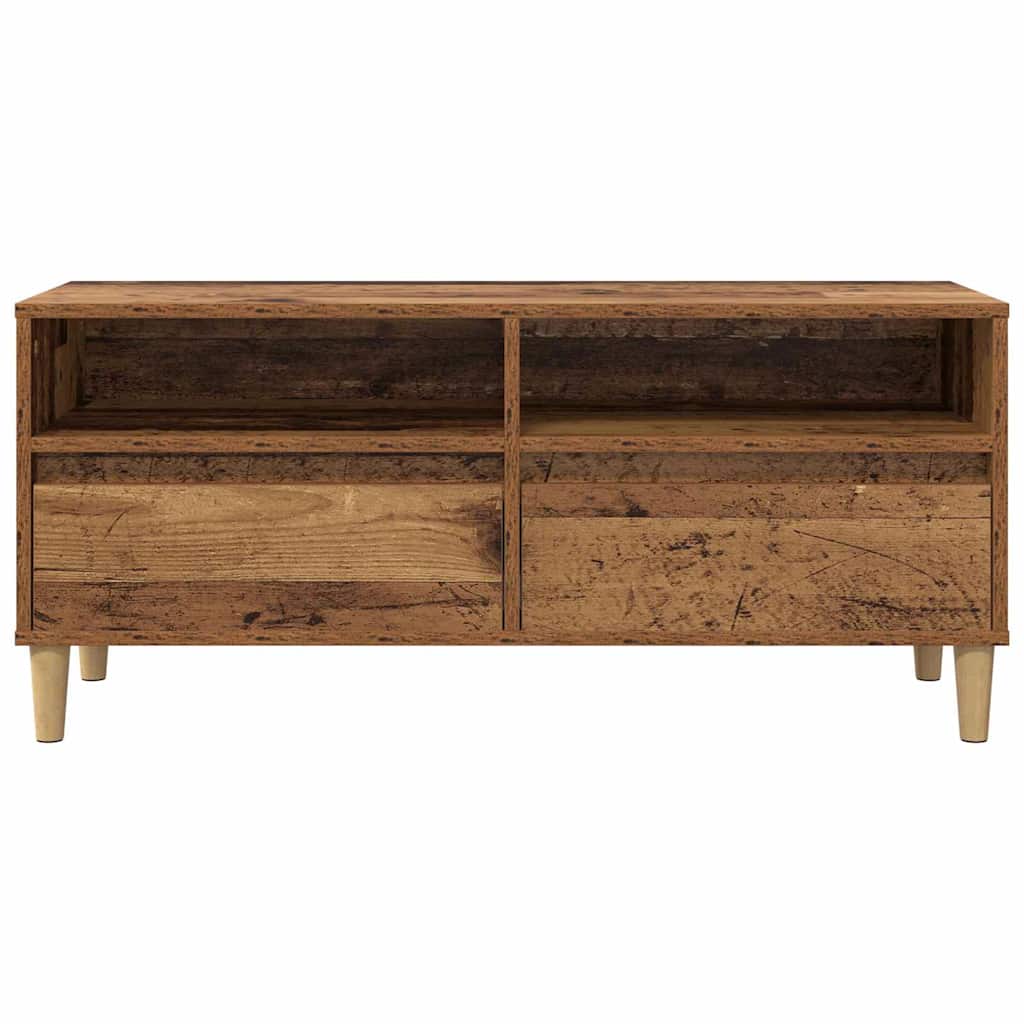 TV szekrény 100 x 34,5 x 44,5 cm Öreg fa Szerelt Fa