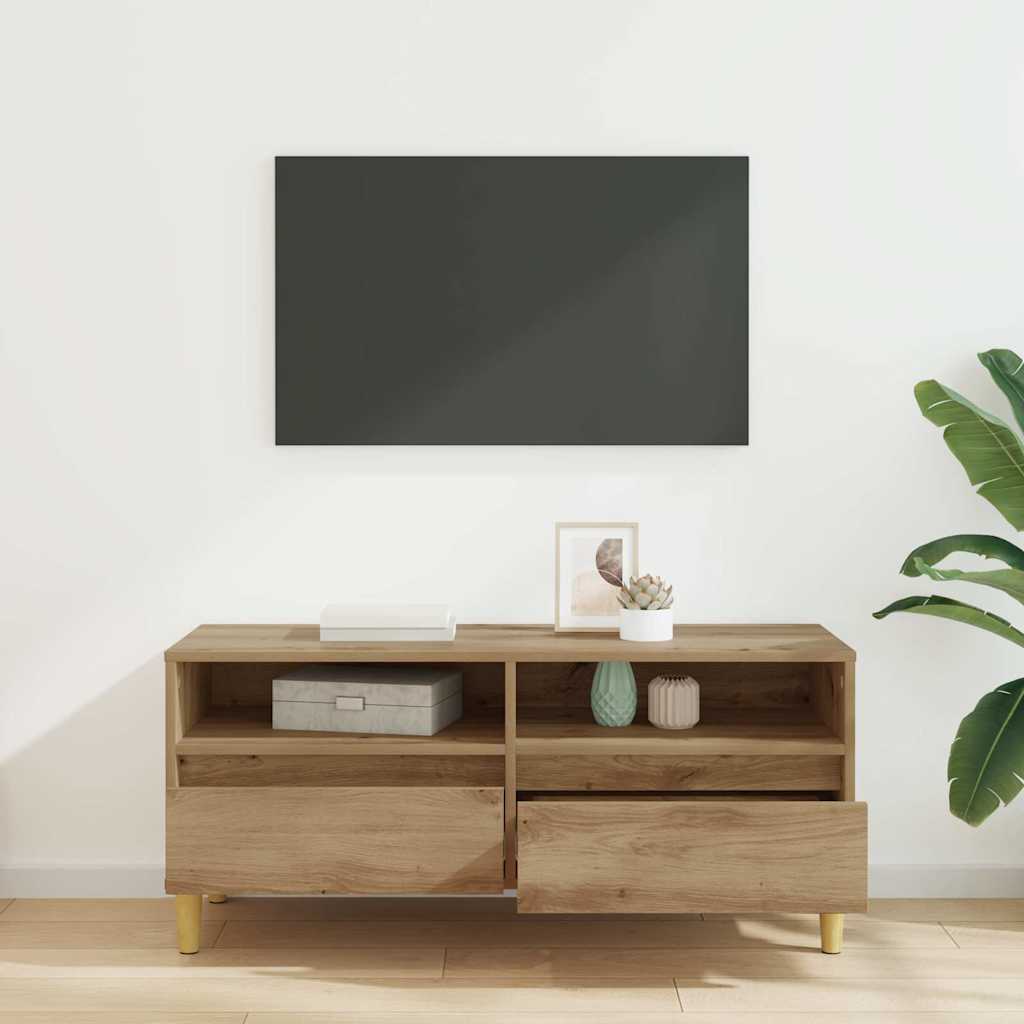 TV szekrény 100 x 34,5 x 44,5 cm Artisan tölgy Szerelt Fa