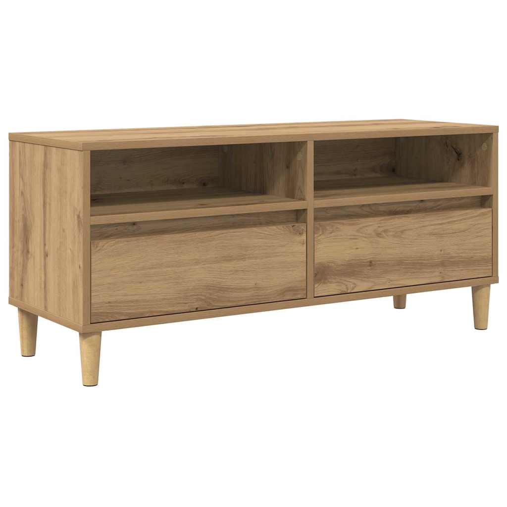 TV szekrény 100 x 34,5 x 44,5 cm Artisan tölgy Szerelt Fa