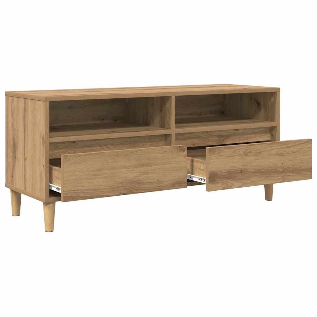 TV szekrény 100 x 34,5 x 44,5 cm Artisan tölgy Szerelt Fa